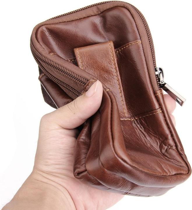 Immagine prodotto Cover-Discount Universale - Borsa da cintura con doppia cerniera marrone