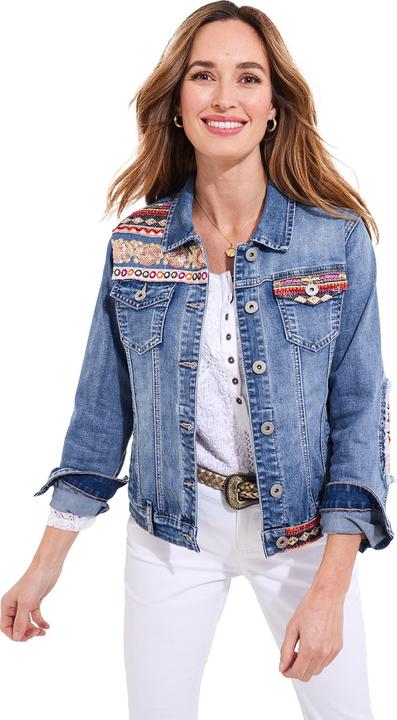 Joe Browns LIMITED EDITION Sequin Stretch Denim Jacket (40)