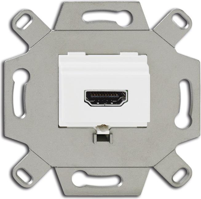 Produktbild Busch-Jaeger 0230-0-0428. Buchsen-Typ: HDMI. Produktfarbe: Metallisch, Weiss (0230-0-0428)