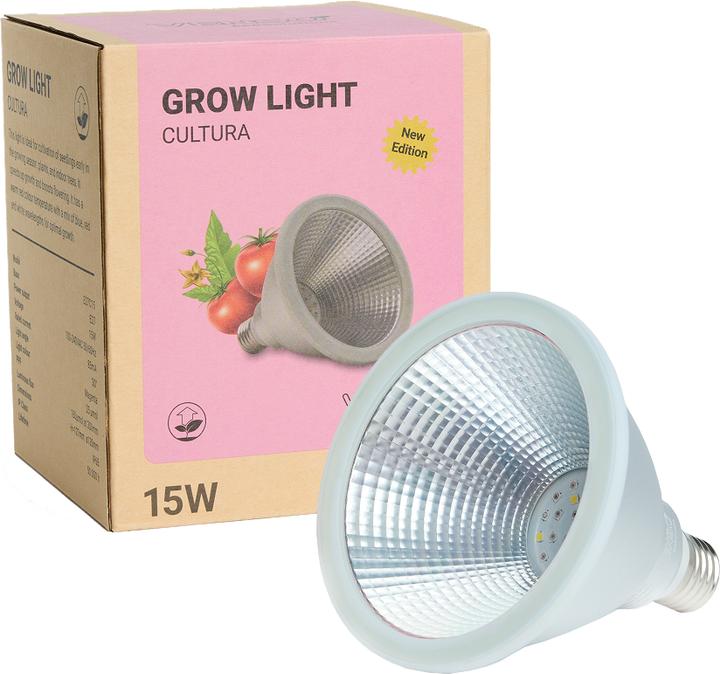 Actual product image Venso EcoSolutions E27 "Cultura" plant lamp 15W 60 °, improved photosynthesis and higher chlorophyll (LED)