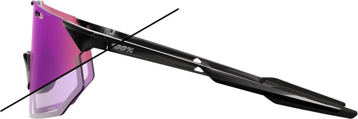 Actual product image 100% Hypercraft SQ (Gloss Black, Photochromic Purple Mirro)