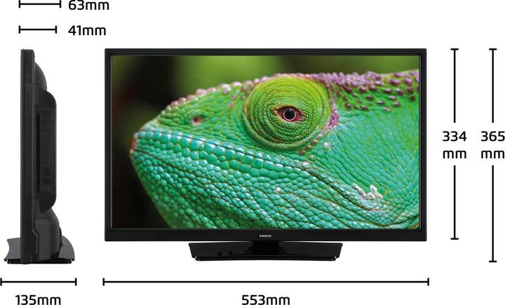 Actual product image Lenco DVL-2483BK (24.02", LED, HD ready)