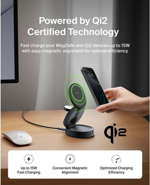 Productafbeelding Belkin Boost Charge Z-Fold 3-in-1 Qi2 (15 W)