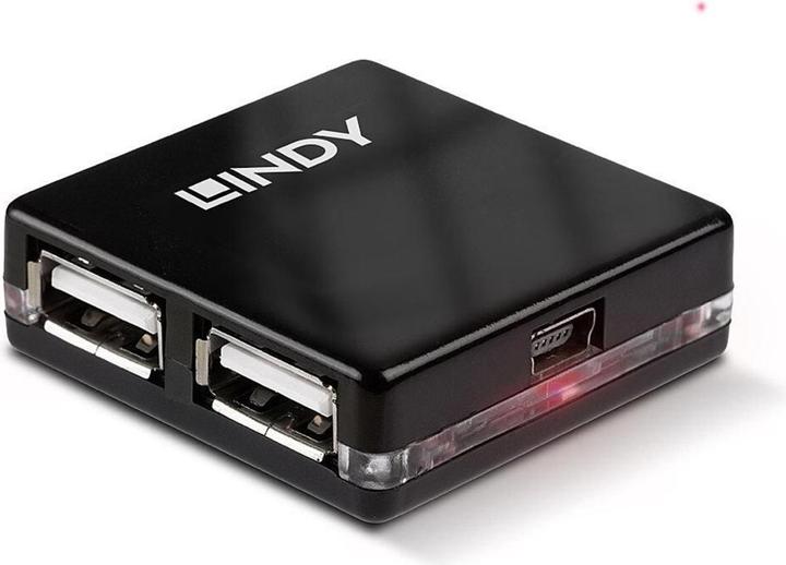 Actual product image Lindy USB 2.0 Mini Hub (USB-A, 2 Ports)