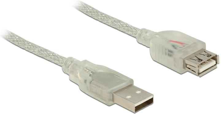 Actual product image Delock USB 2.0 extension cable USB A - USB A 3 m, Transparent (3 m, USB 2.0)
