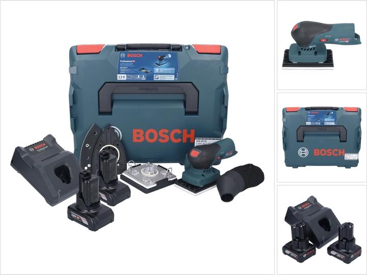 Bosch Professional Bosch GSS 12V-13 Professional orbital sander 12 V + 2x rechargeable battery 6.0 Ah + charger + (Sander)
