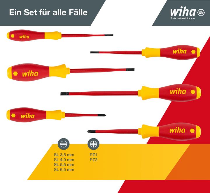 Produktbild Wiha SoftFinish electric slimFix (Pozidriv-Kreuzschlitz (PZ), Schlitzschrauben)