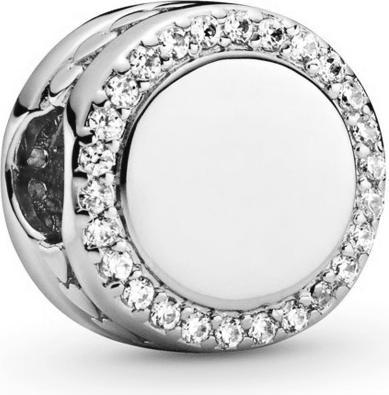 Pandora Gravierbarer Knopf Charm (Silber 925)