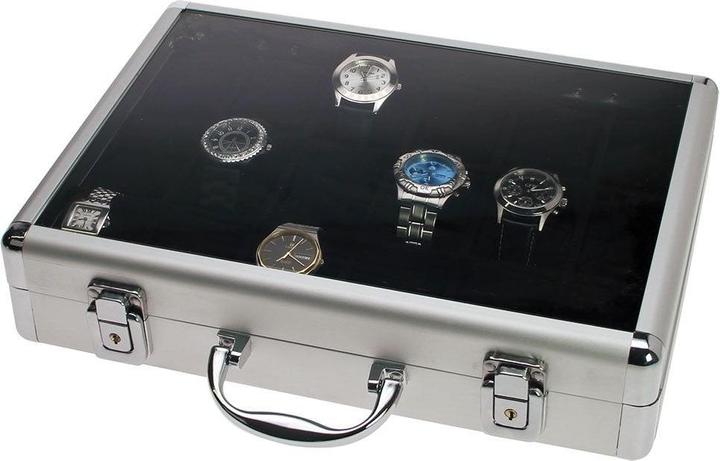 Produktbild Safe Uhrenkoffer Alu gross mit schwarzen Samt