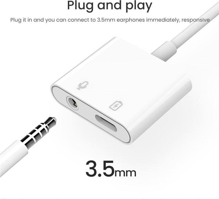 Produktbild Deltalabs USB C Adapter 3.5mm Audio + Lade Splitter 60W Power Delivery (3.5mm Buchse, USB Typ C)