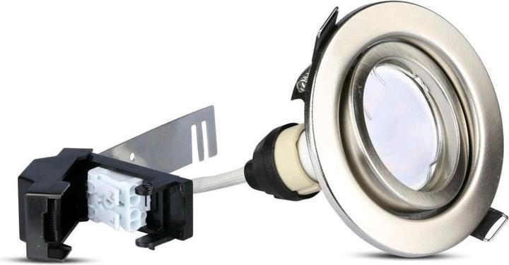 Produktbild V-TAC VT4444 Led Strahler 5W GU10 Fassung Satin Nichel 6400K 3StkPack