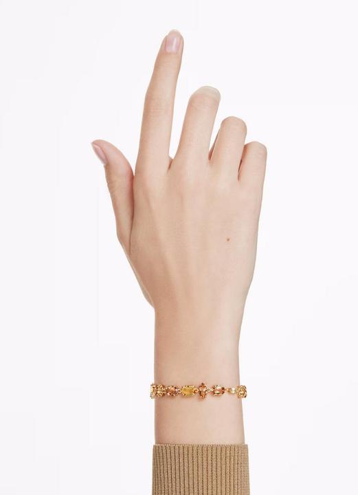 Produktbild Swarovski Gema Armband Verschiedene Schliffe Gelb Goldlegierungsschicht (19 cm, Swarovski Metall)