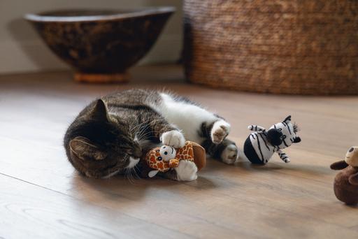 Actual product image Beeztees Dschungel Wobbler (Plush toy cat)