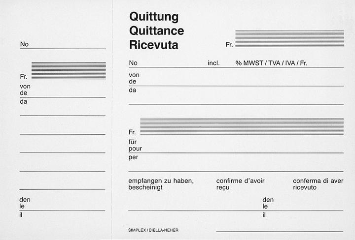 Actual product image Simplex Receipts - without copy (50 x)