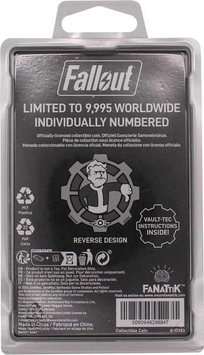 Actual product image Fanattik Fallout Sammelmünze Decision Black & White Limited Edition