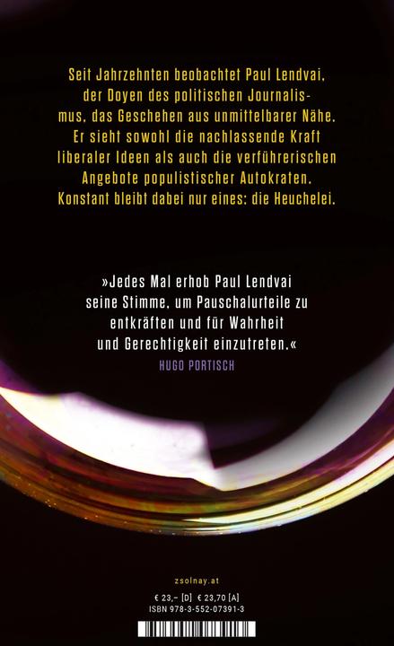Produktbild Über die Heuchelei (Deutsch, Paul Lendvai, 2024)