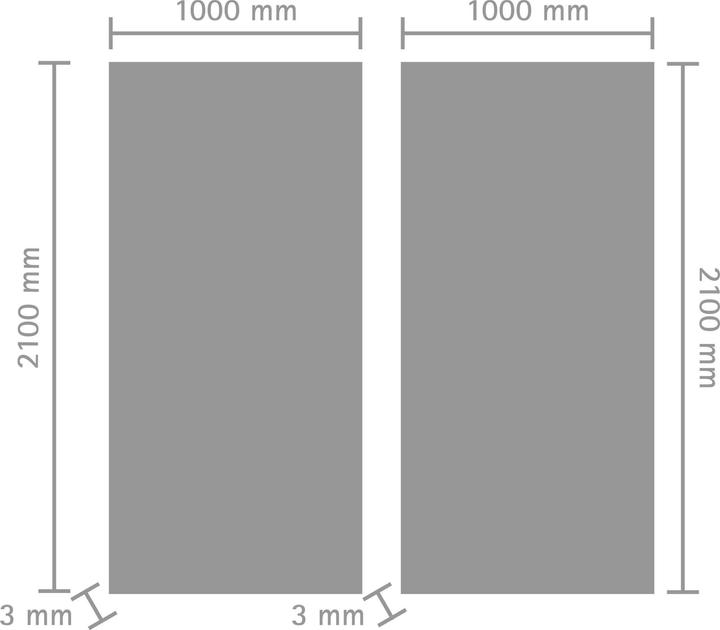 Actual product image Schulte DecoDesign Hochglanz (Back panel (single), 100 cm, 210 cm)