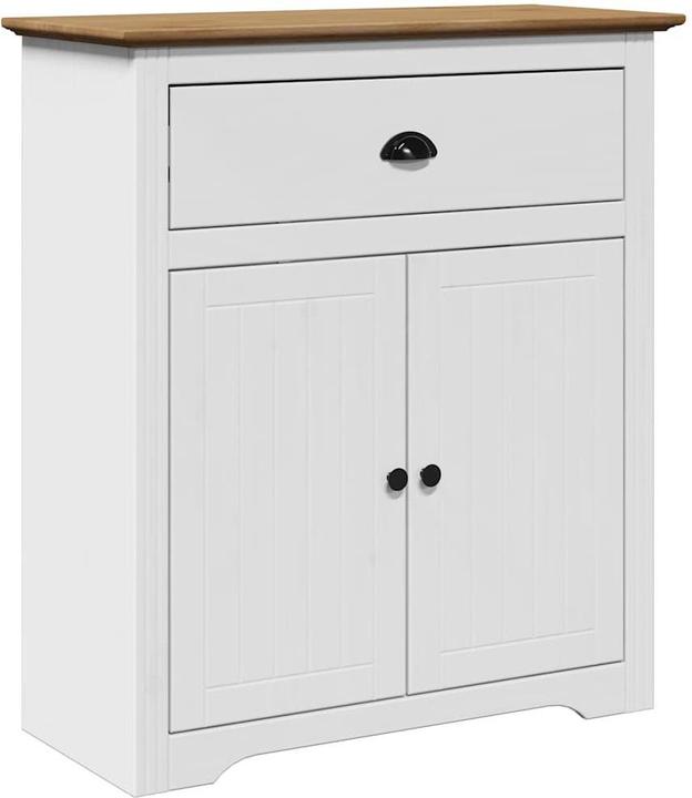 Produktbild VidaXL Flurschrank BODO Weiss und Braun 80x35x90 cm Flurmöbel Schrank (80 x 35 x 90 cm)