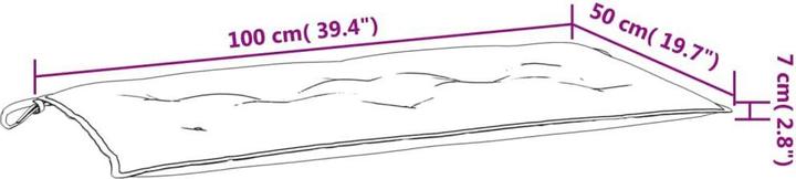 Produktbild VidaXL Gartenbank-Auflagen 2 Stk. O x ford-Gewebe (100 x 50 x 7 cm)