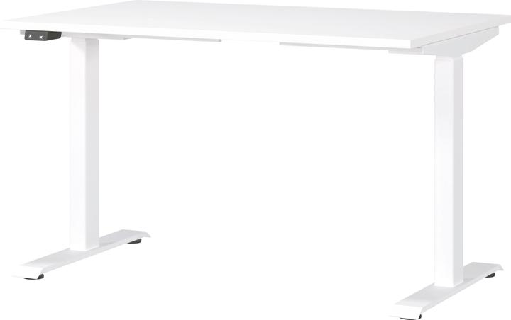 Produktbild Germania JET höhenverstellbarer Schreibtisch weiss rechteckig, T-Fuss-Gestell weiss 120,0 x 80,0 cm (120 x 72 cm)