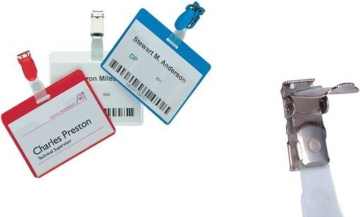 Image du produit Durable Badges en plastique rigide avec clip ouvert en haut