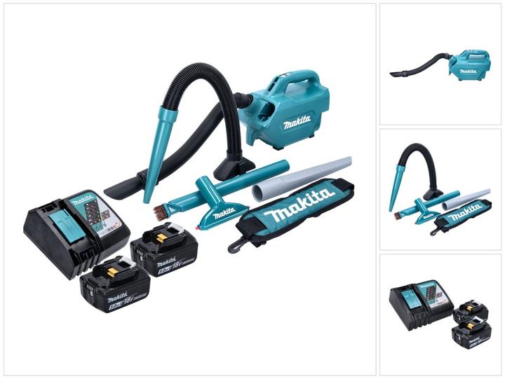 Produktbild Makita DCL 184 RT Akku Staubsauger 18 V 54 mbar 0,5 l + 2x Akku 5,0 Ah + Ladegerät