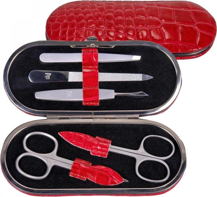 Immagine prodotto Sacher TF200R.1003 - Set manicure da 5 pezzi in pelle rossa