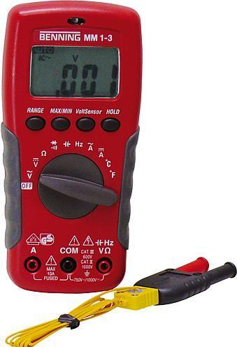 Produktbild Benning Hand-Multimeter digital MM 1-3 (CAT III 600V)