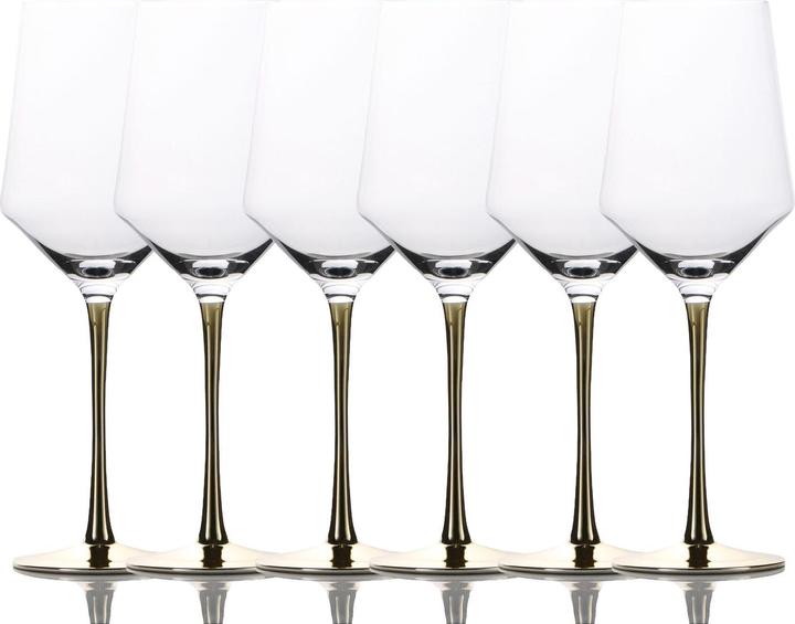 Produktbild Intirilife Wein Glas Set für Rotwein Weisswein (38 cl, 6 Gläser, Weissweingläser, Rotweingläser, Weingläser Set)