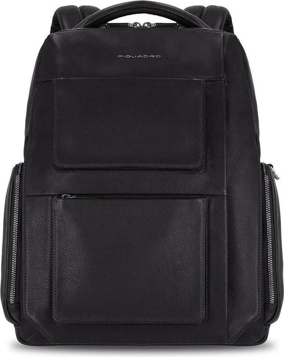 Image du produit Piquadro Tallin, cuir, sac à dos en cuir, noir, compartiment pour ordinateur portable, 42