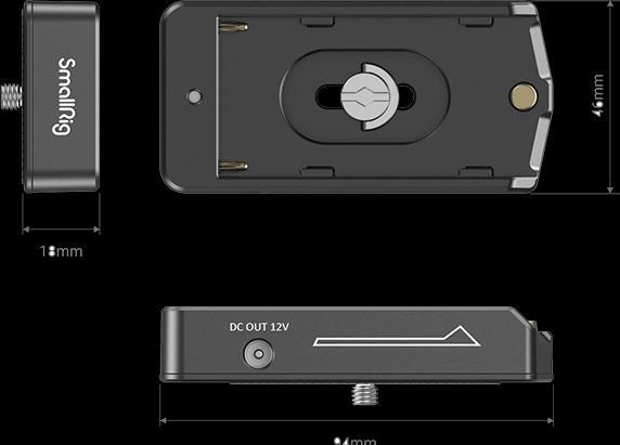 Image du produit SmallRig 3018 NP F Plaque d'adaptateur de batterie Lite (Couvercle de batterie)