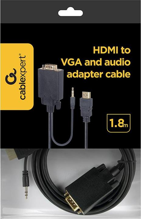Produktbild Gembird HDMI (Typ A) — VGA (1.80 m, VGA, HDMI)