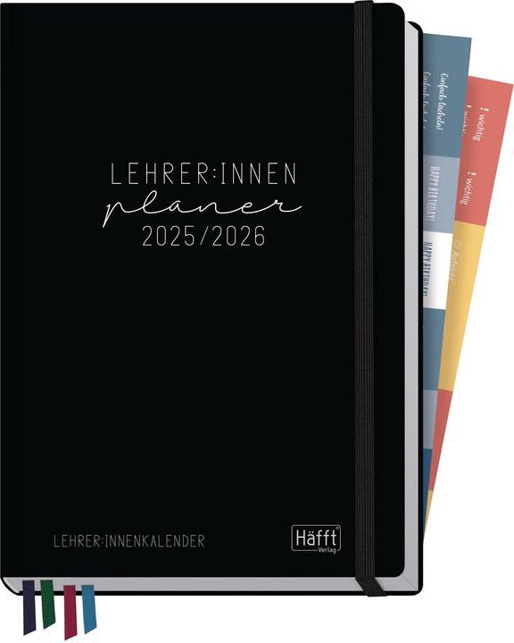 Lehrer:innen-Planer A5+ 'Black Edition' 2025/2026 (Tedesco)