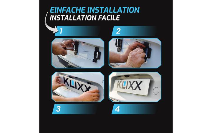 Image du produit Support de plaque d'immatriculation interchangeable (Avant + arrière, Format long)