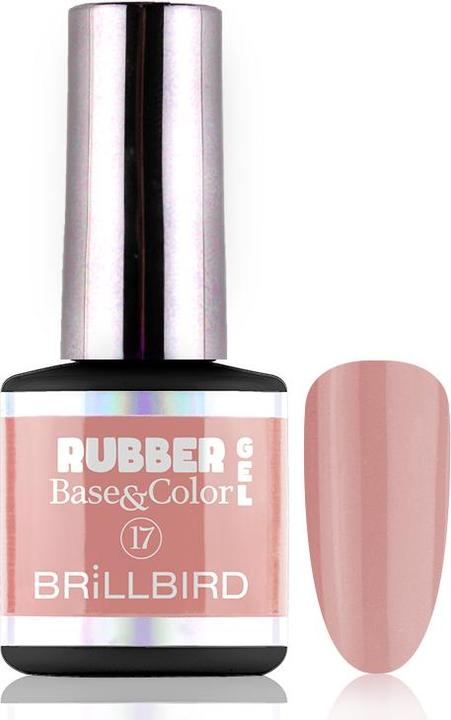 BrillBird Rubber Gel Base&Coral #17 8ml (UV-Gel Lack)