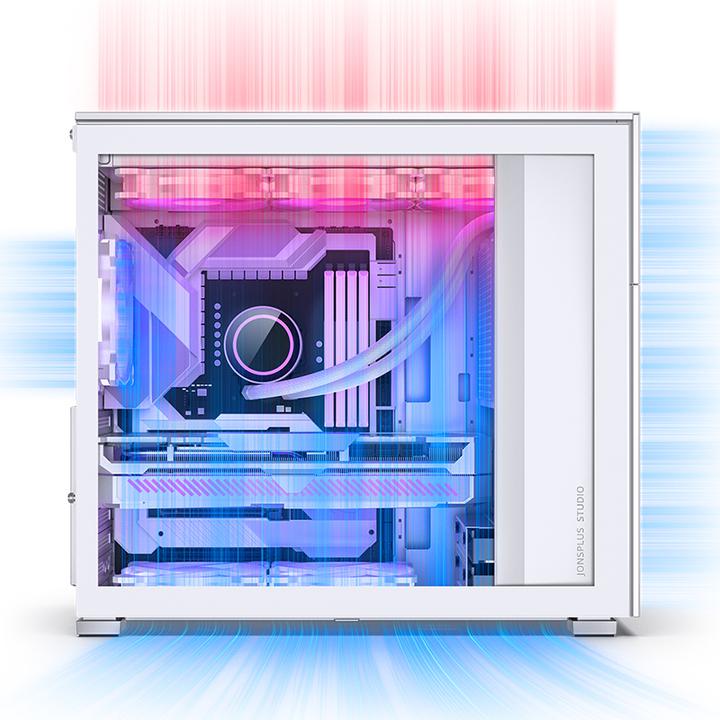 Actual product image Jonsbo D41 MESH White (mATX, DTX, Mini-ITX, ATX)