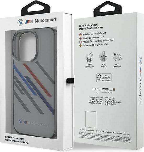 Produktbild BMW BMHCP16X23HTRAG iPhone 16 Pro Max 6.9" szary/grey hardcase Motosport IML Random Stripes (Apple iPhone 16 Pro Max)
