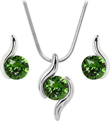 Immagine prodotto Levien A set of Chaton Wave Fern Green necklaces and earrings