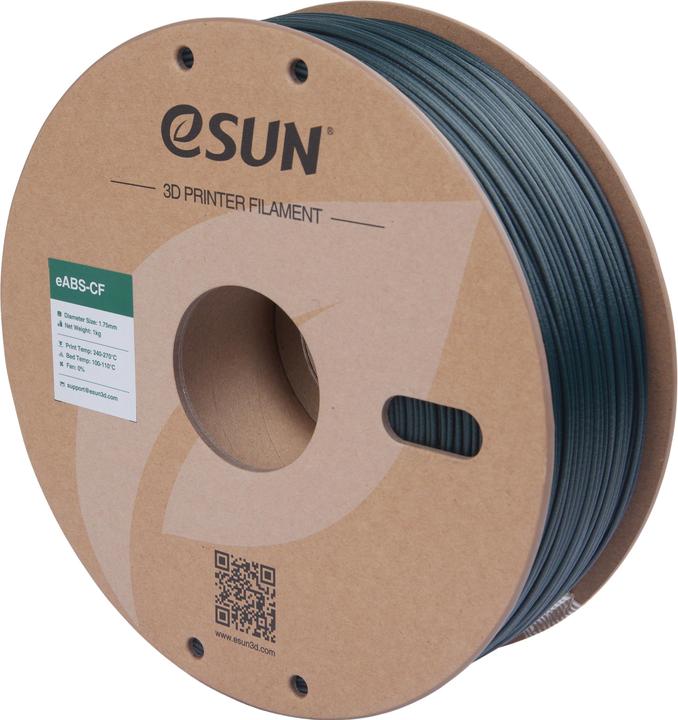 Actual product image eSUN EABS-CF 1.75mm DARK GREEN 1kg (ABS, 1.75 mm, 1000 g, Green)