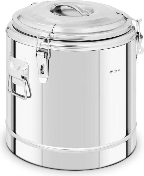 Actual product image Royal Catering Thermobehälter Edelstahl Thermobox Warmhaltebehälter Speisen Thermoport 22 L (22 l)