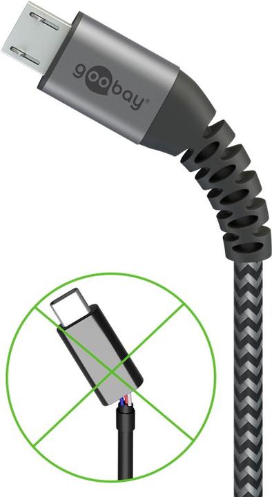 Image du produit Goobay USB A – Micro USB B (0.50 m, USB 2.0)