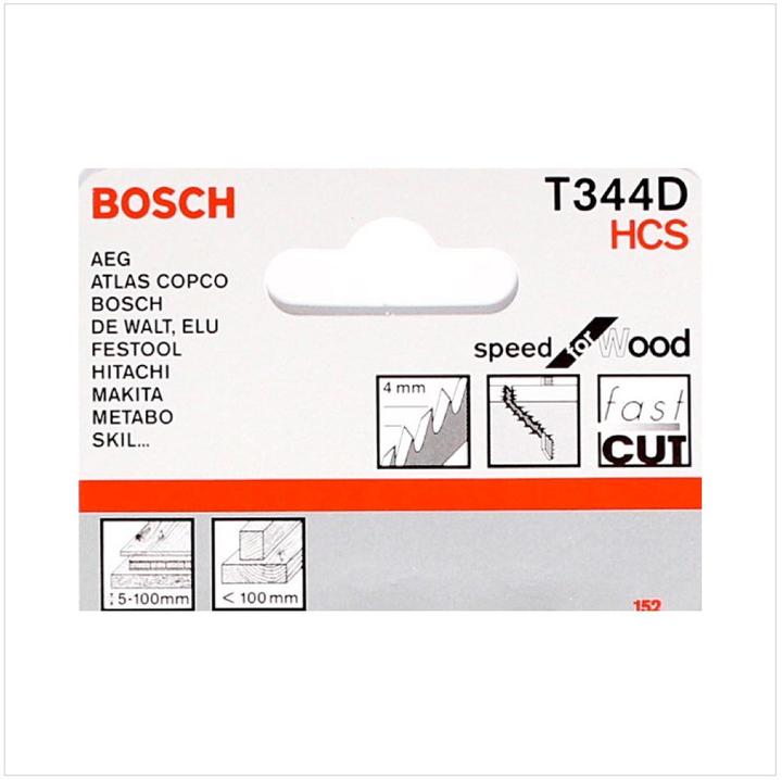 Produktbild Bosch Professional Zubehör Stichsägeblatt T 344 D Speed for Wood, 3er-Pack