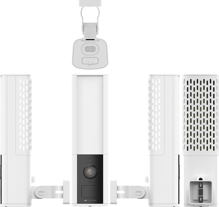 Image du produit VisorTech Applique murale d'extérieur à LED & caméra WLAN 2K (1000 lm, IP65)