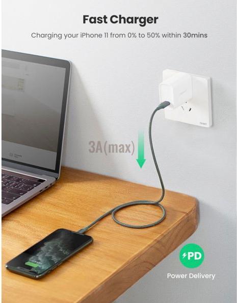 Produktbild Ugreen Lightning zu USB-C 2.0 (1 m, USB 2.0)