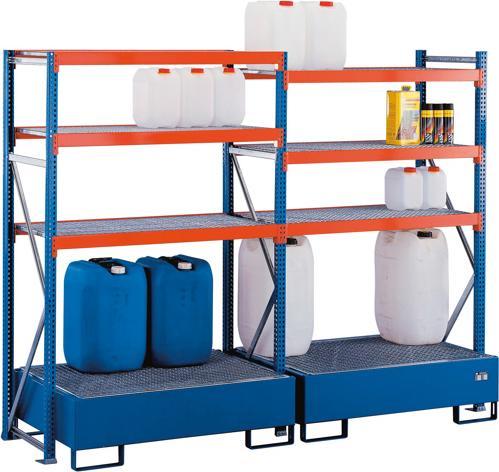 Produktbild Schulte Lagertechnik Kombigrundregal 2000x600 mm - 3 Holmpaaare á 1250 mm