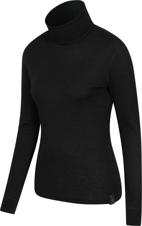 Actual product image Mountain Warehouse Womens/Ladies Merino Wool Roll Neck Base Layer Top (40)