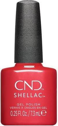 Actual product image CND Shellac UV Nail Polish Dragon Slay All Day No. 482 Red Shimmer (Red, UV gel varnish)