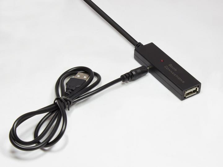 Actual product image Good Connections ACTIVE Extension cable USB 2.0, male A to female A, CU, black, 15m, ® (15 m, USB 2.0)