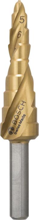 Produktbild Bosch Professional Zubehör Stufenbohrer HSS-TiN, 4 - 12 mm, 6 mm, 65 mm, 9 Stufen (6 mm)