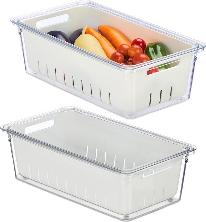 Relaxdays 2x Kühlschrank-Organizer